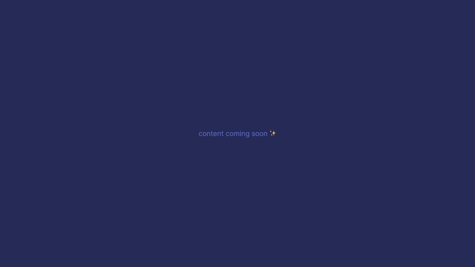 Coming soon